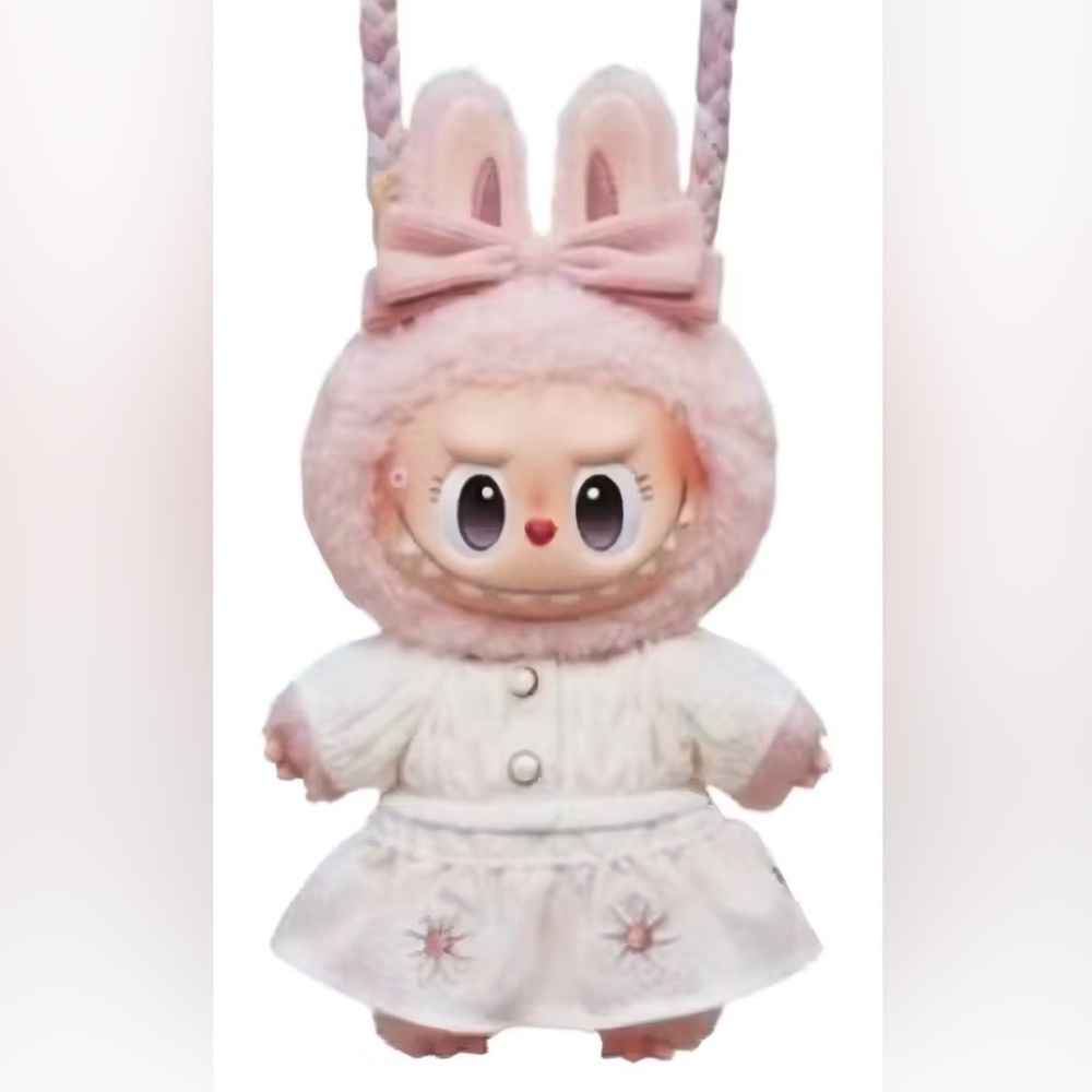 NIB Popland Exclusive Authentic Fall Into Sweaters Mokoko Labubu Pendant - Picture 10 of 12